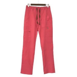 Mens Figs neon pink cairo pant